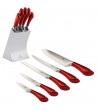 6 pcs knife set with stainless steel stand
