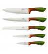 6 pcs knife set in stainless steel block